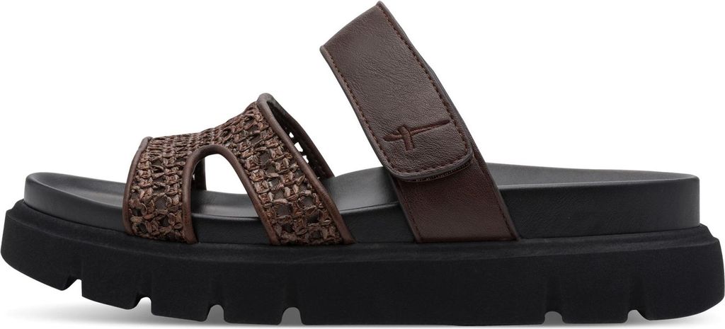 Tamaris Damen Pantolette mit Plateau und Keilabsatz 1-27422-46, Größe:38 EU, Farbe:Braun