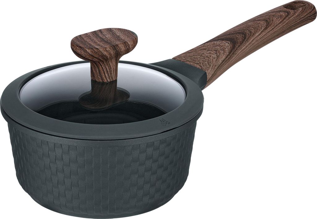 Resto Kitchenware 93900, 1,3 l, Rund, Schwarz, Aluminium, Holz, Keramik, Elektro, Gas, Halogen, Induktion