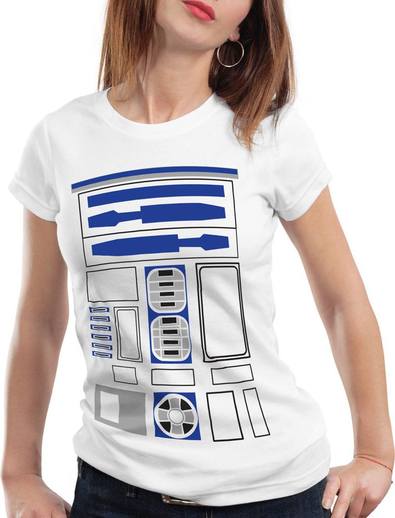 style3 R2 Einheit Damen T-Shirt astromech droide, Größe:2XL