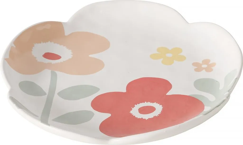 Piatto CRYSANTO, forma di fiore, Vetroceramica, Ø 21 cm