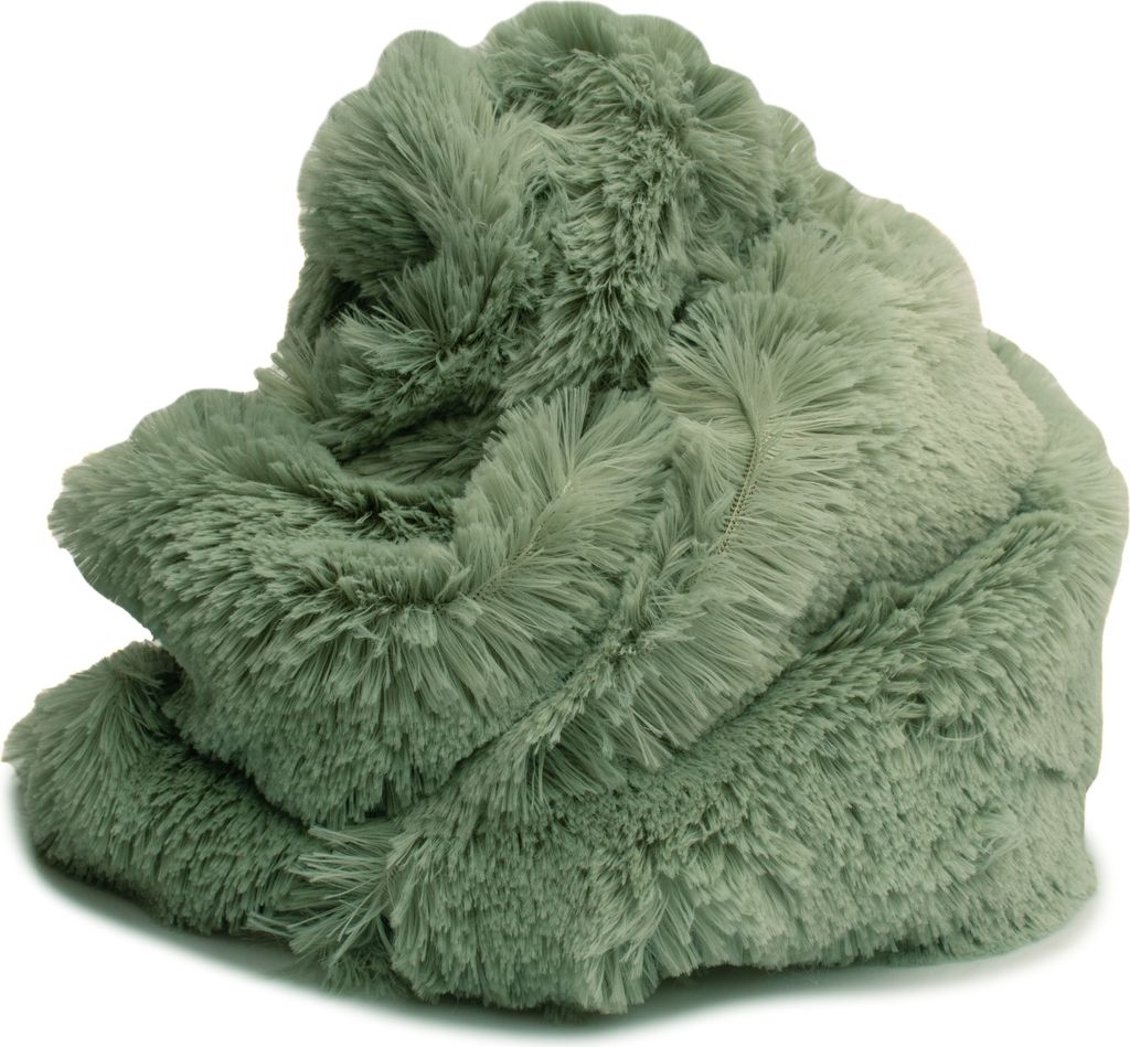 Gestrickte Minky Haar, Zottelig, Shaggy (18 mm) Salbei Produktbild 