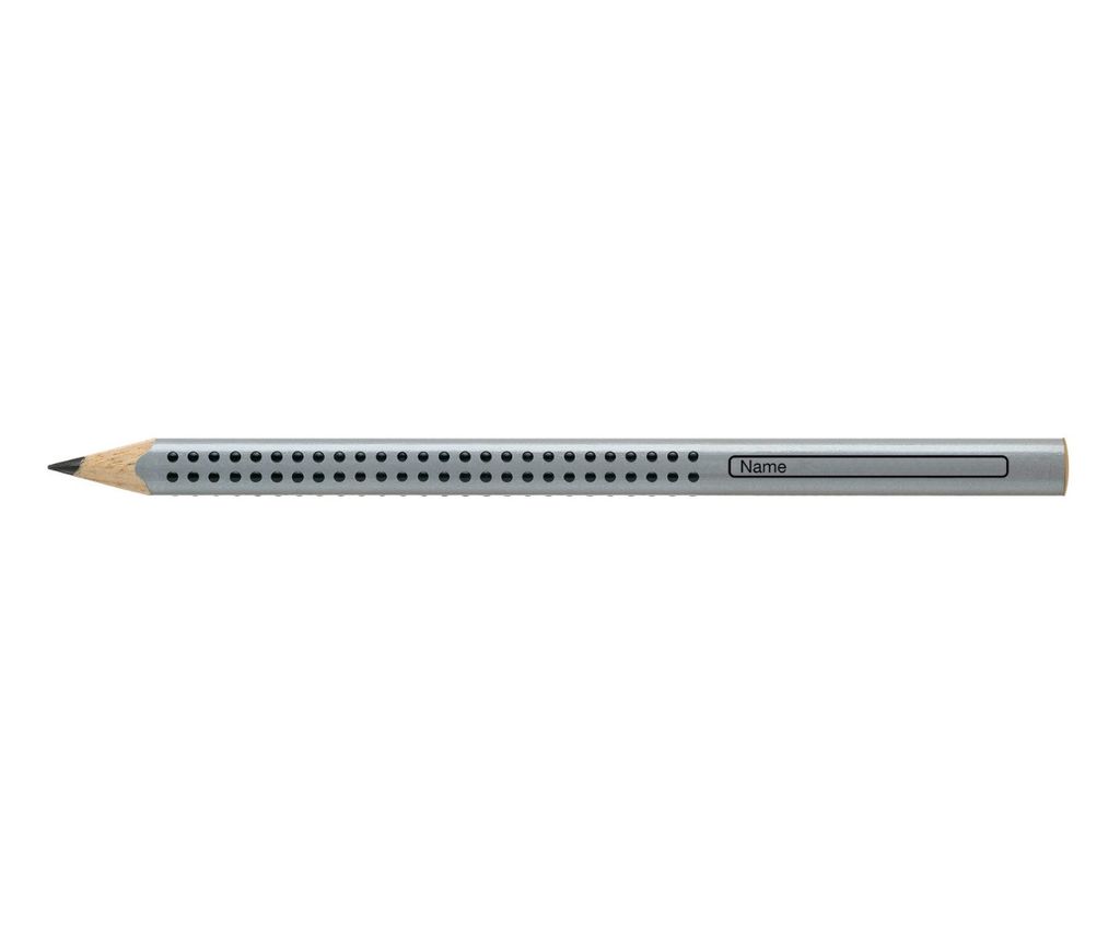 FABER-CASTELL 111900 Bleistift Jumbo Grip - B, silber Immagine del prodotto 