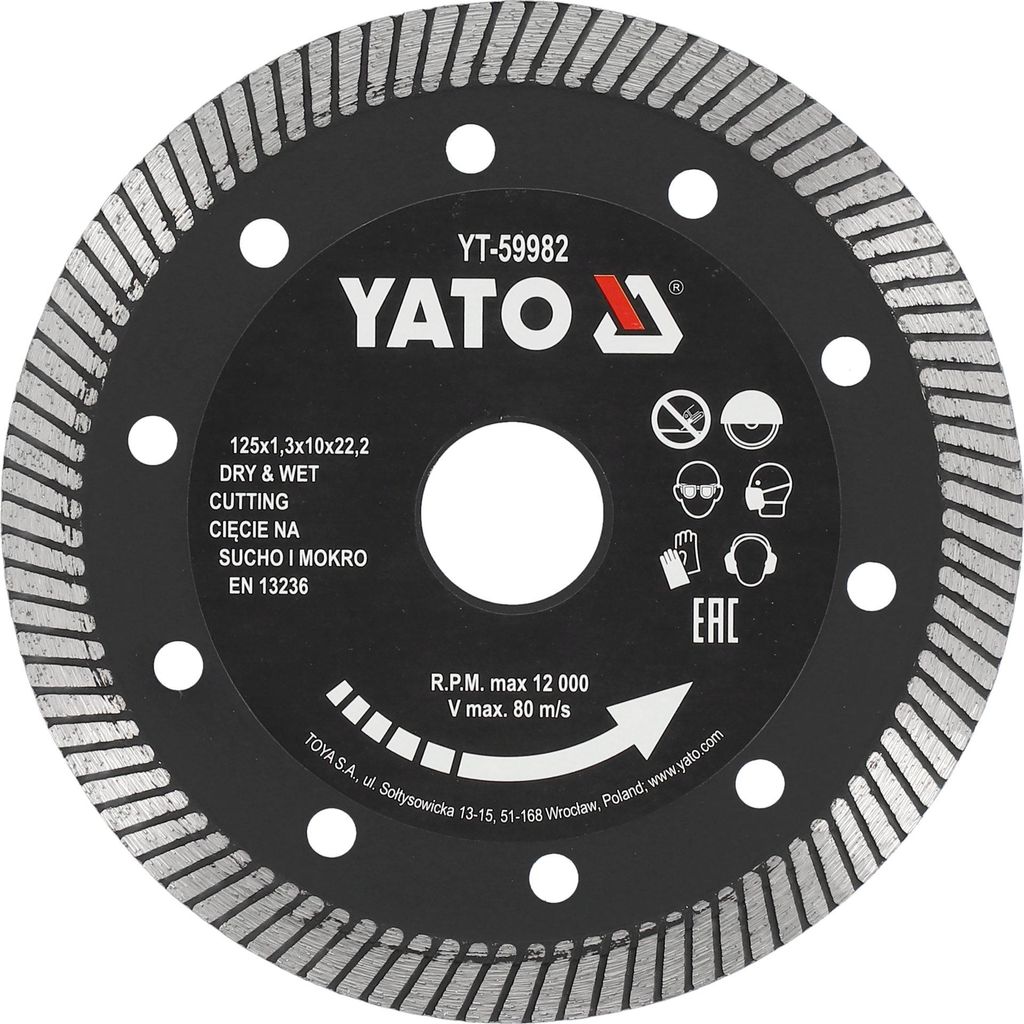 Disco da taglio diamantato Turbo 125x22,2 mm per gres Immagine del prodotto 