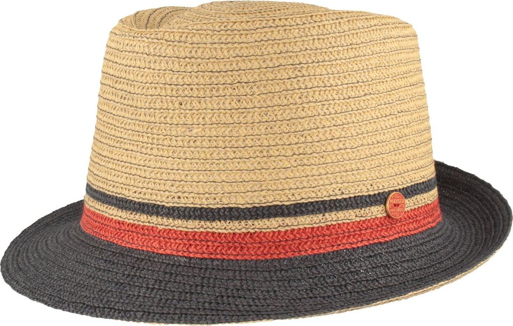 Mayser knautschbarer Trilby Strohhut Troy mehrfarbig