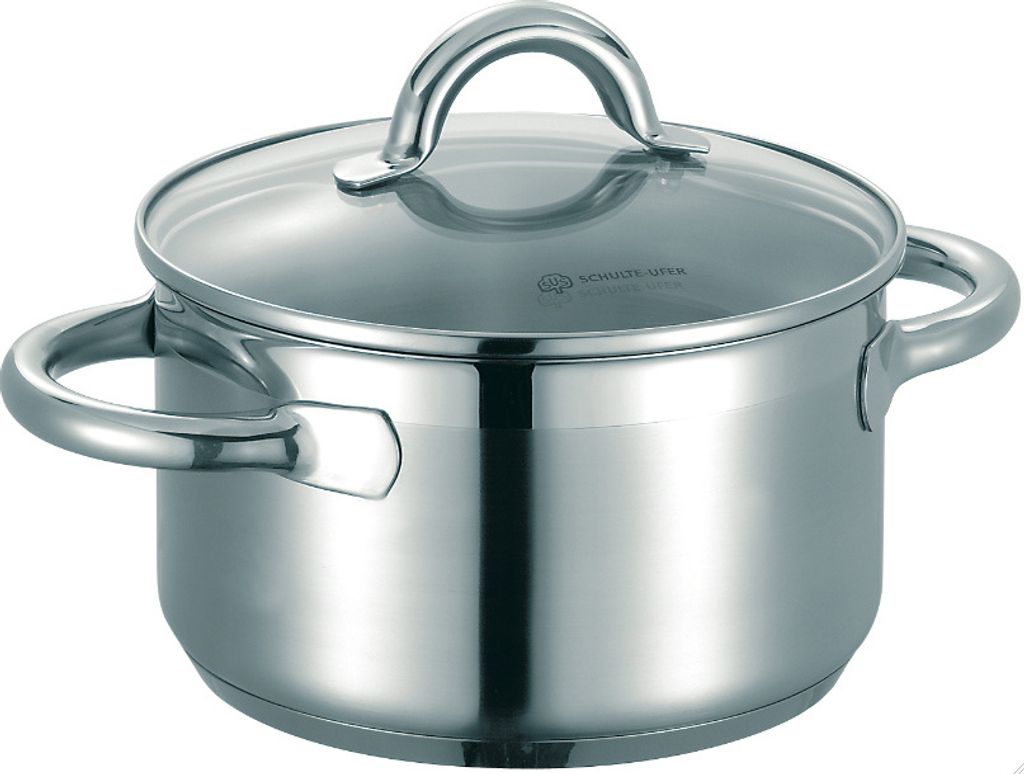 Schulte-Ufer LOOP Meatpot Kochtopf inkl. Deckel, Edelstahl, 20 cm Durchmesser, Induktionsherd-geeignet
