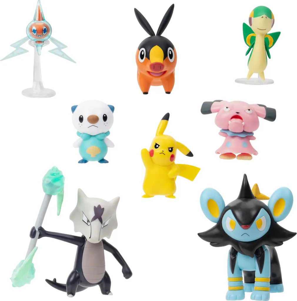 Pack de 8 figurines Pokémon Battle Figure avec Pikachu et ses amis