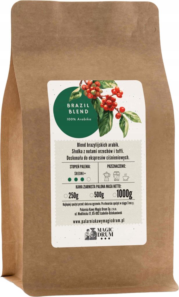 KAFELOV | Kaffeebohnen Brazil Blend - 250g - frisch geröstet - nussiger und toffeeartiger Geschmack