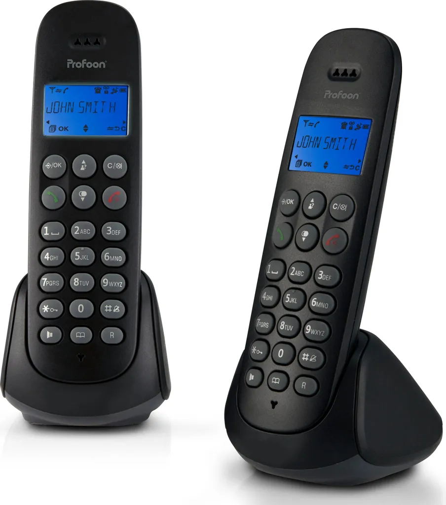 Profoon DECT-Telefon PDX-320 Doppelset Schwarz