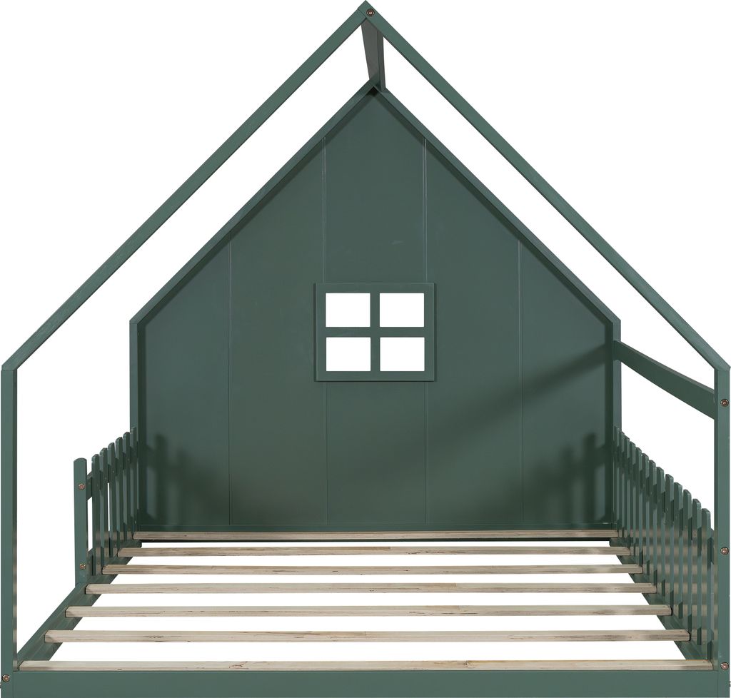 Flieks Kinderbett Hausbett 140x200cm mit Rausfallschutz, Produktbild 