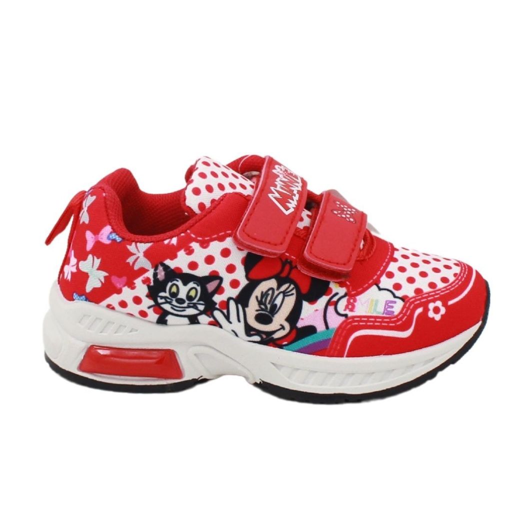 Frühlings-/Sommer-Sneaker mit Minnie-Mouse-Lichtern, rot, Größe 28