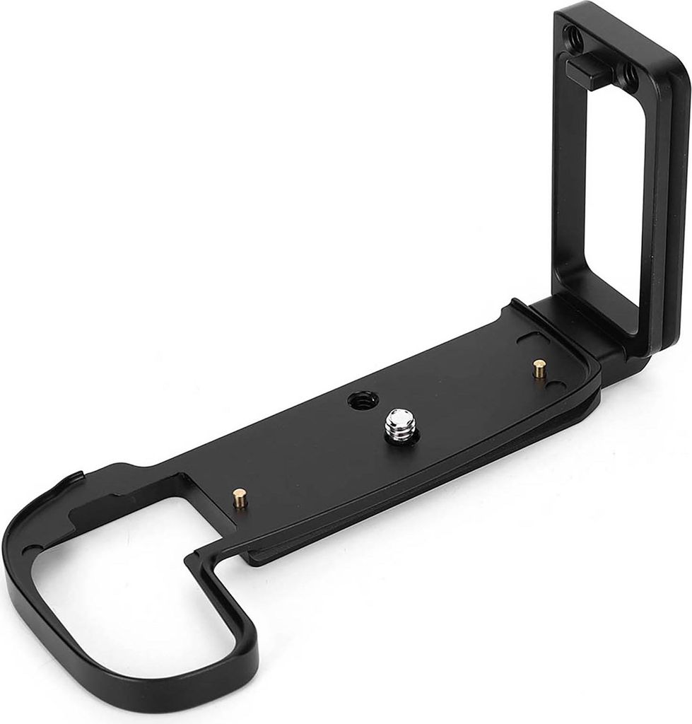 Kamera L-Platte Quick Release L-Plate Tragbare L-f?rmige Metall-Schnellwechselplattenhalterung Handgriff fr -R Spiegellose Kamera(Schwarz)