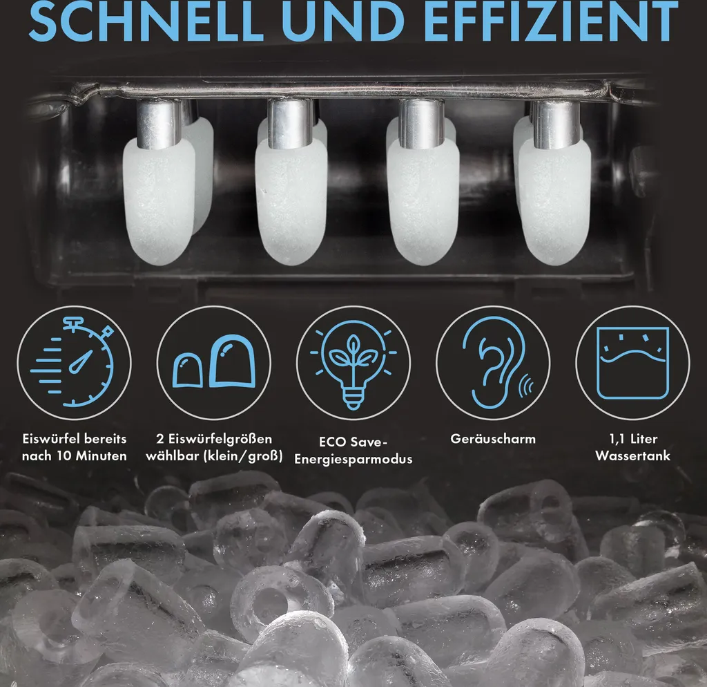 Plus jamais de panne de glace avec cette machine à glaçons rapide 10min