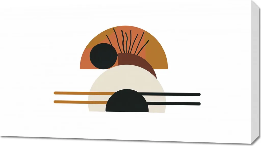 Quadro Sole e Ombra 90x50cm - Eleganza Essenziale per la Casa