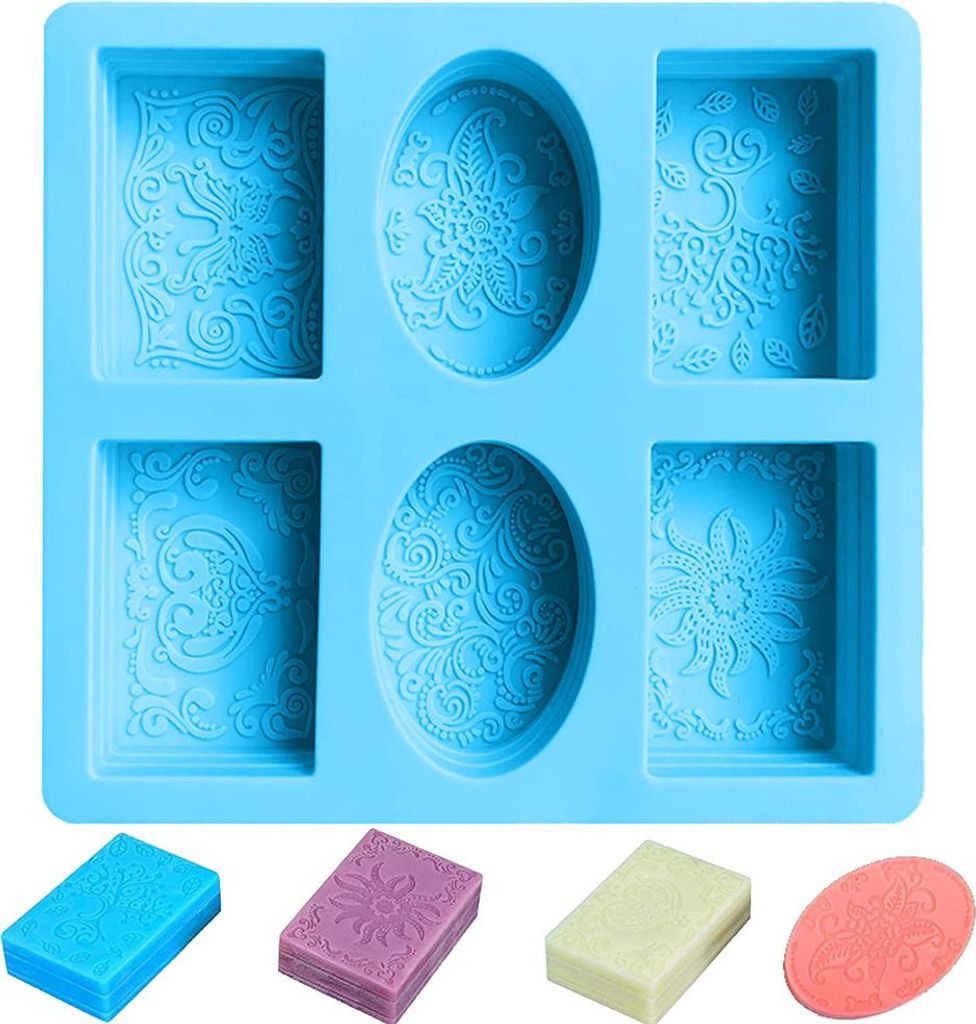 3D-Silikonformen, Wabenform für Seifen, Kerzenform, Harzform für selbstgemachtes Basteln, rechteckige und ovale Silikonformen für handgemachte S...