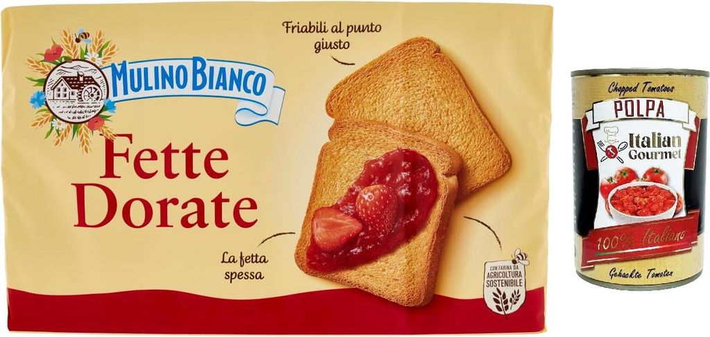 6x Mulino Bianco Fette biscottate Le Dorate 630 g Zwieback Produktbild 