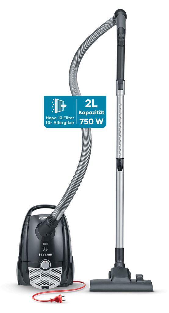 Severin Beutelstaubsauger BC 7030, leise & kompakt, 750W, Produktbild 