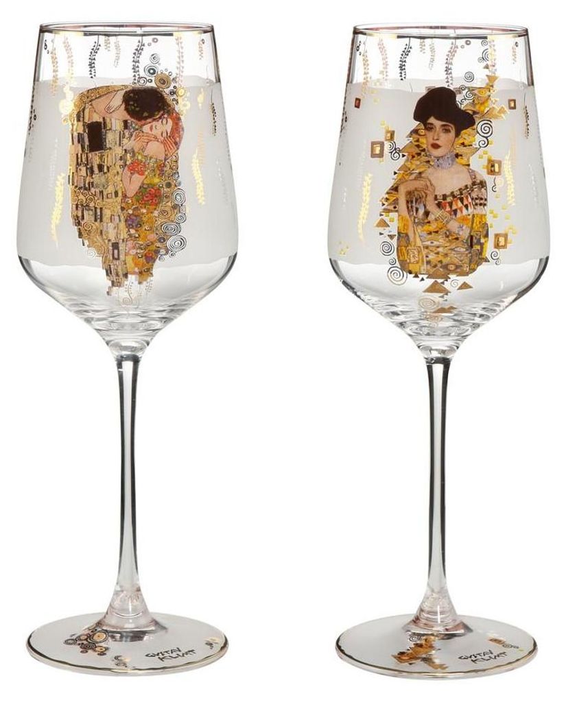 2er Set Gustav Klimt Weingläser Der Kuss + Adele Produktbild 