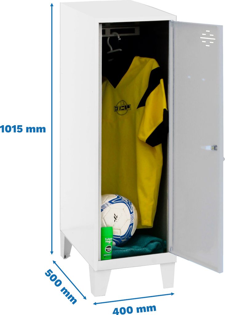 Simonrack Spind SIMONLOCKER DISM weiß, grau 8425437121760, 1 Schließfach 40,0 x 50,0 x 101,5 cm