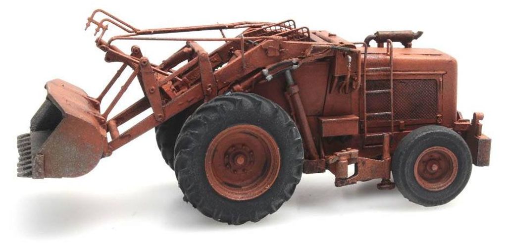 Artitec 387.379 - 1/87 / H0 Bischoff Polytrac mit Schaufel,orange - Fertigmodell
