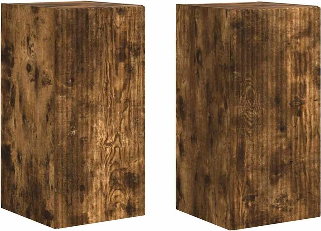 Parete Attrezzata TV Rovere Fumé 2 pz - Mobile di Lusso Sospeso