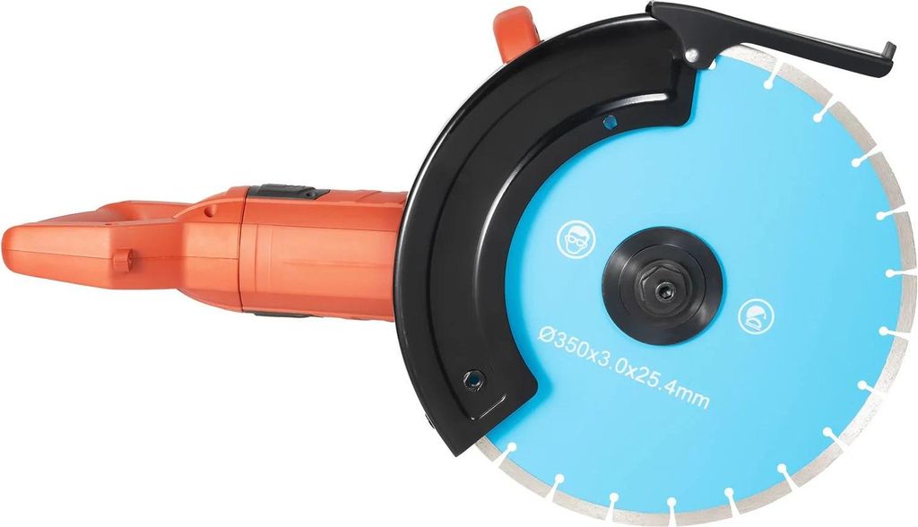 Beton- und Steinsäge - Handgeführte Trennsäge - 220V AC - Staubfreies Schneiden - Für Beton, Marmor, Granit - Blau