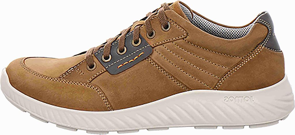 Herren Sneaker Braun mit blauem Detail, heller Profilsohle Produktbild 