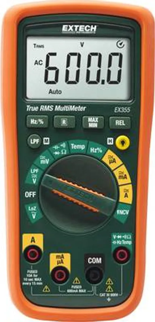 Multimètre professionnel portable Extech EX355 affichage LCD 6000 points