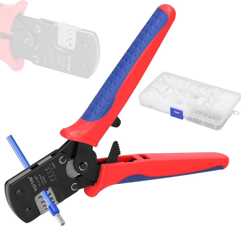 Tragbares Crimpwerkzeug-Set für Elektriker, Klemmenzange für elektrische Anschlüsse, Elektronik-Pressverbinder, Handklemmwerkzeug