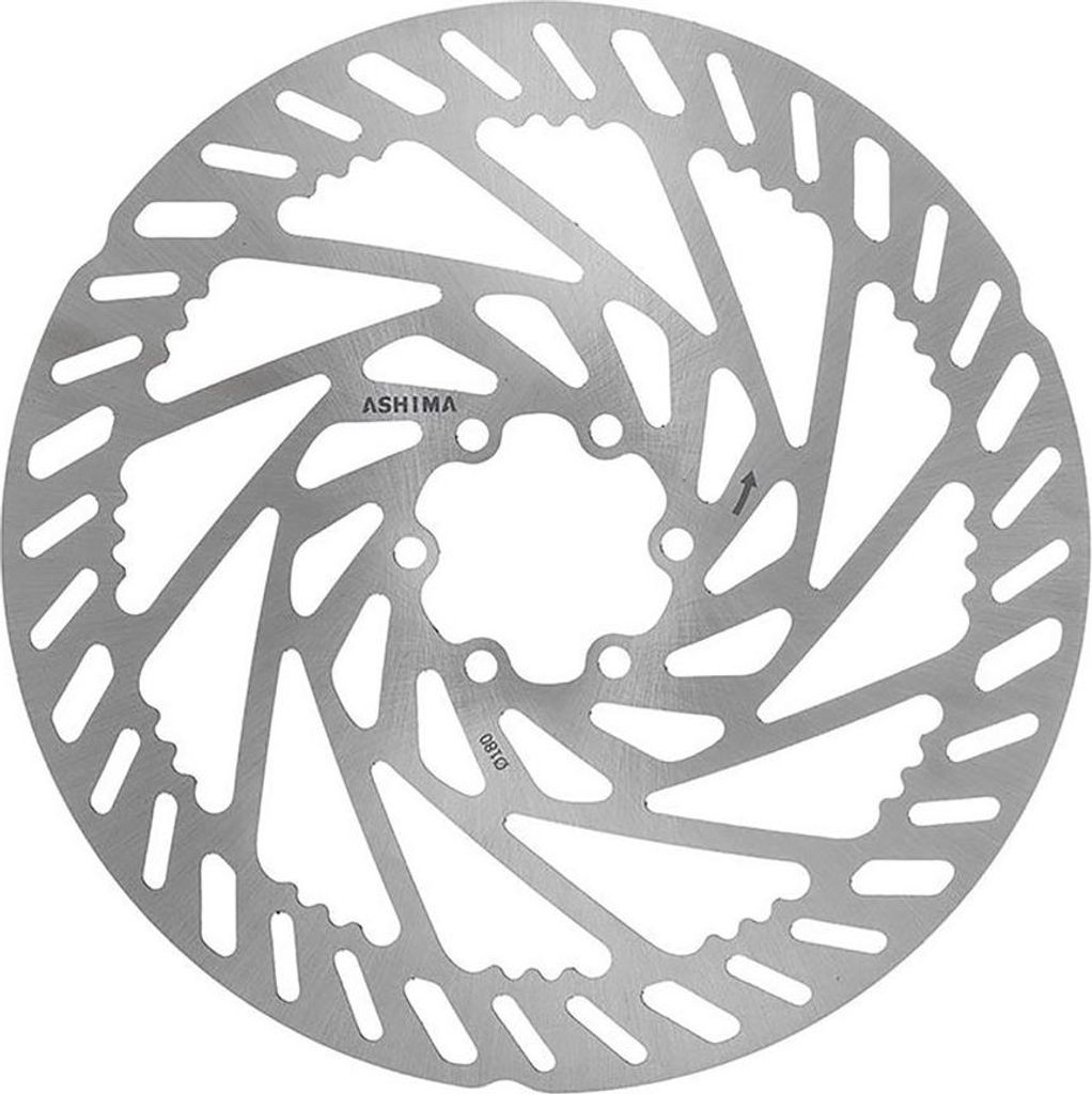 Ashima Aro 27 6b 2 Mm E-bike Bremsscheibe Silber 203 mm Silber 203 mm