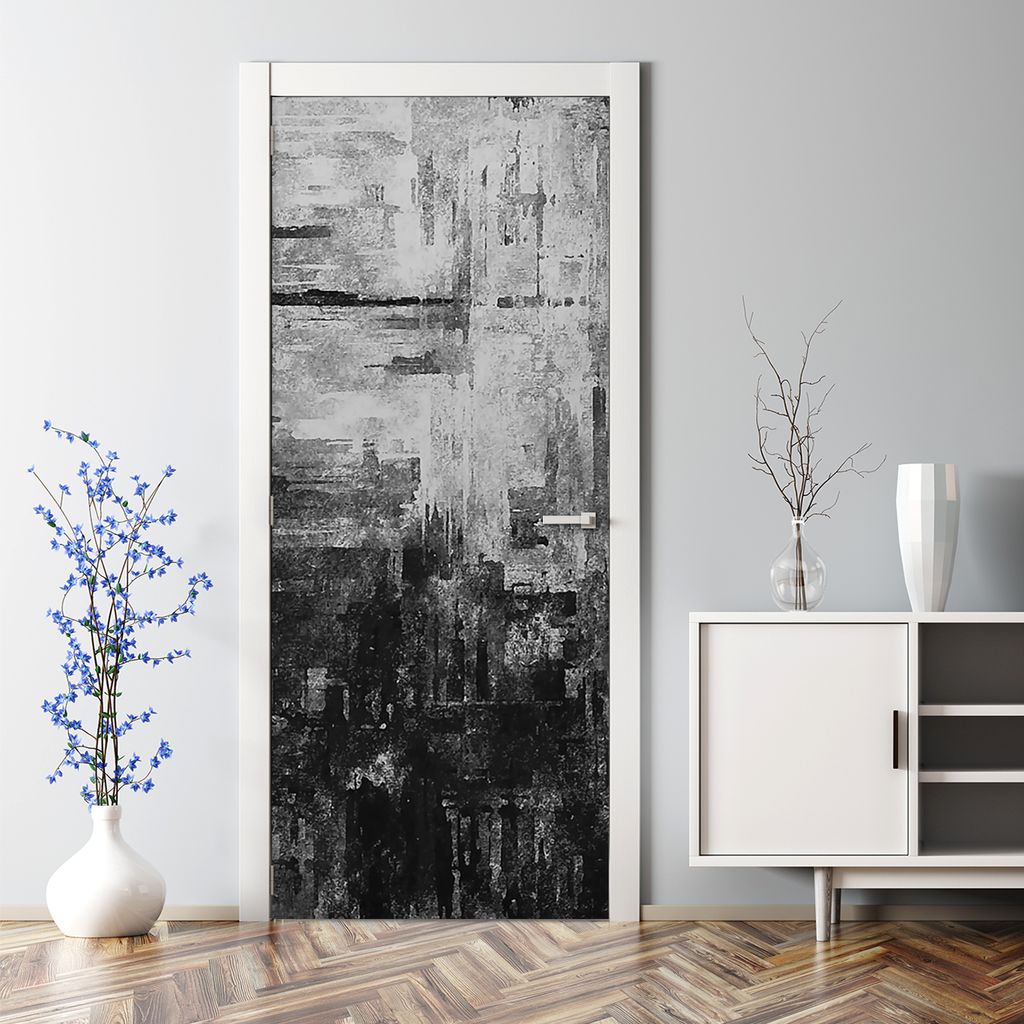 Dekorative Aufkleber selbstklebend Türaufkleber Tapete Türposter Dunkle Abstraktion 85 x 200 cm