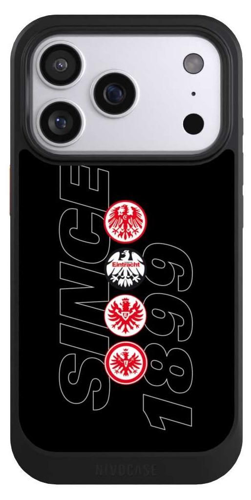NIVOCASE Hülle für Apple iPhone 17 Pro Handyhülle NIVOcore Case Schwarz Adler Eintracht Frankfurt Logo