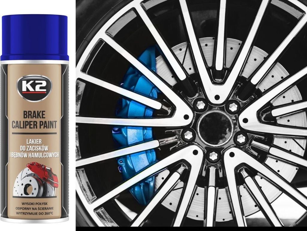 K2 Bremssattellack Spray 400Ml Brake Caliper Paint Blau Produktbild 