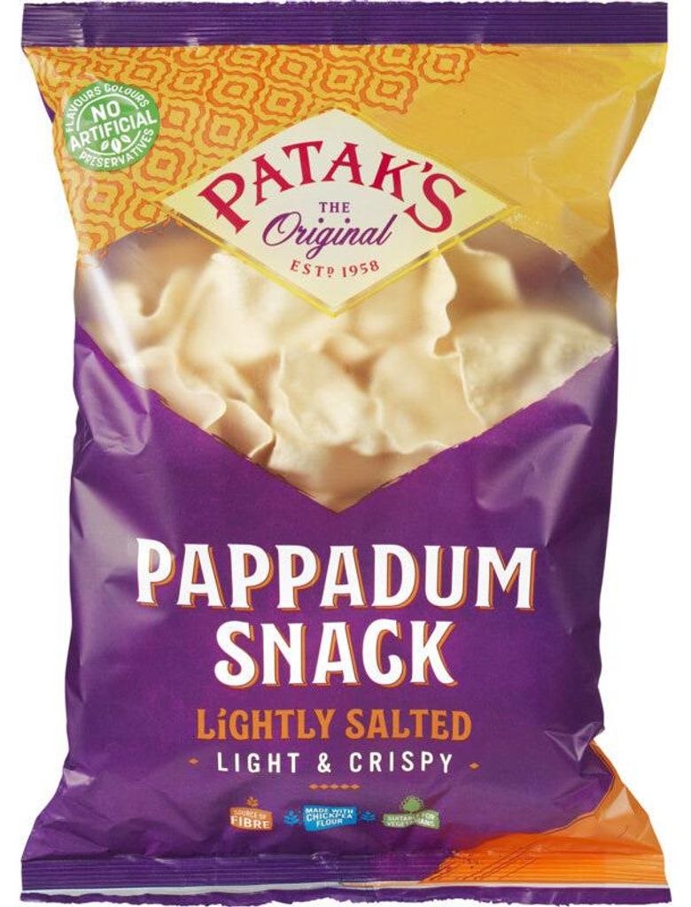 Patak's Pappadum Snack, légèrement salé, 70g - snack indien Image du produit 