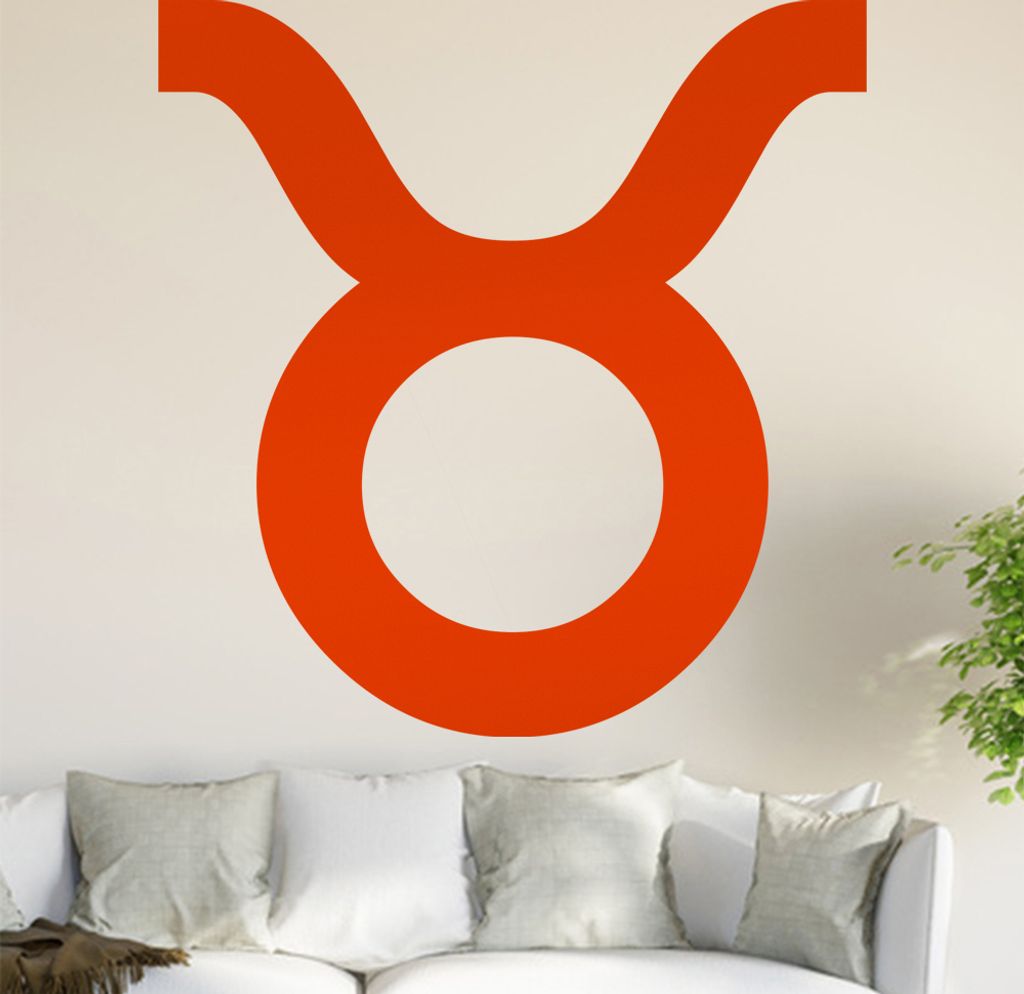 Sternzeichen: Stier Wandtattoo in 6 Größen - Wandaufkleber Wall Sticker - Dekoration, Küche, Wohnzimmer, Schlafzimmer, Badezimmer