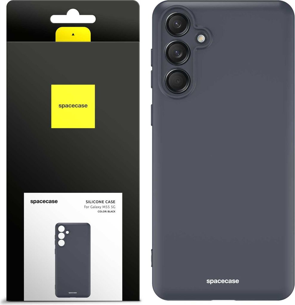 Spacecase Silikonhülle Galaxy M55 5G schwarz
