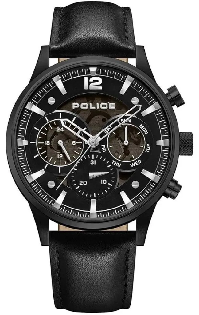 Montre homme étanche Police Driver II PEWGF0040203 cuir