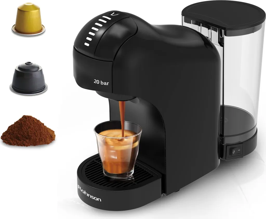 Rohnson R-98046B Macchina Caffè Capsule e Macinato 20 Bar Offerta