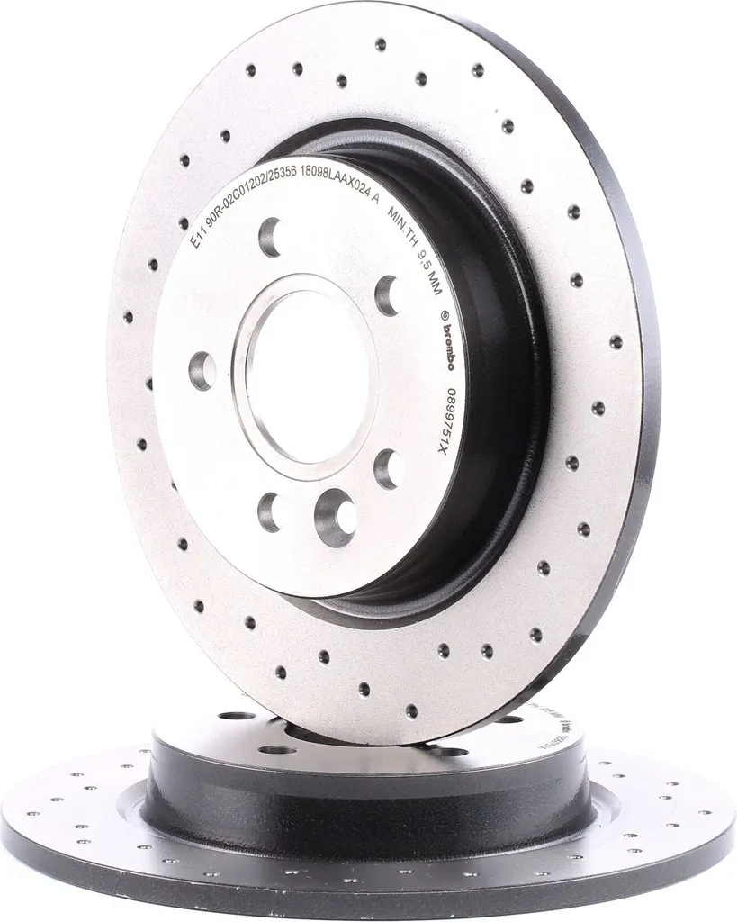 Disque de Frein Arrière pour Volvo V40 et Ford Focus II Brembo 08.9975.1X