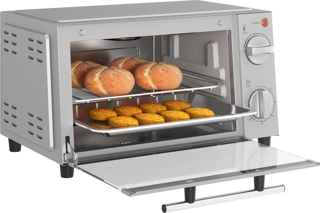 Mini Forno 9L 750W Silver - Risparmio Garantito e Cottura Rapida