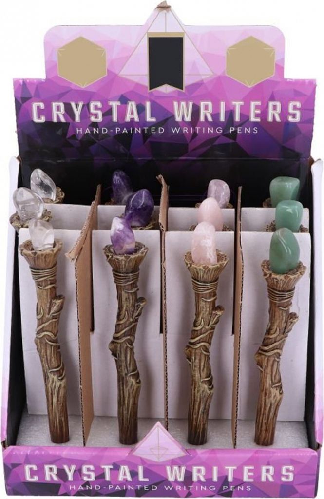 Hexen Kristall Zauberstab Kugelschreiber aus Kunststein