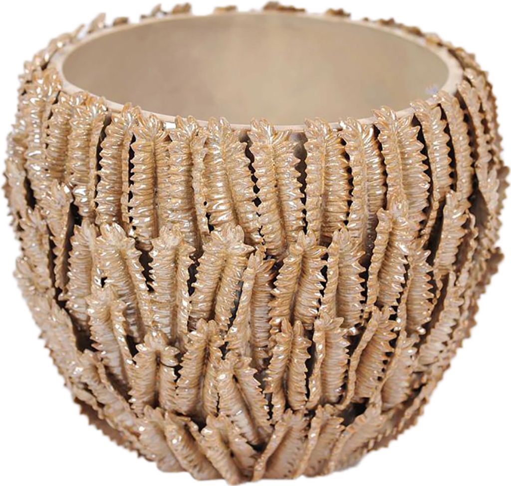 Rasteli Blumentopf Coral Reef Braun-Beige D 21 cm H 18 cm Produktbild 