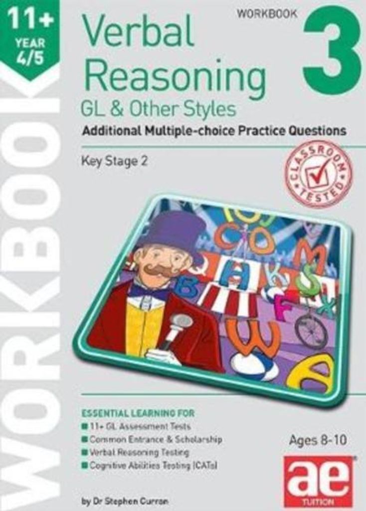 11+ Verbal Reasoning Year 4/5 GL & Other Styles Workbook 3