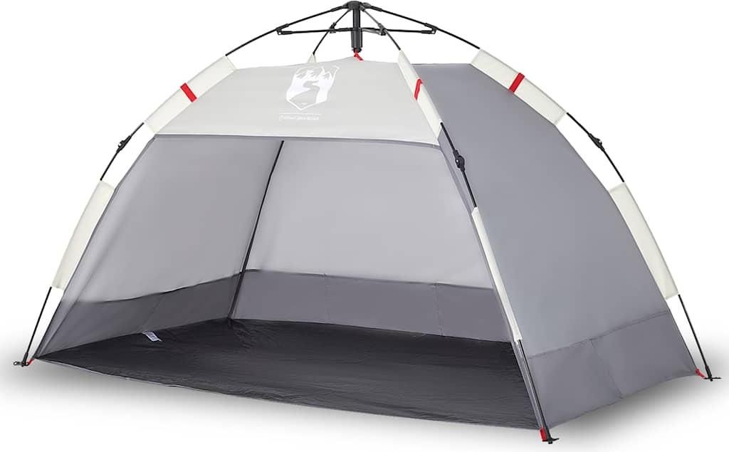 vidaXL Strandzelt 2 Personen Grau Quick Release Wasserdicht