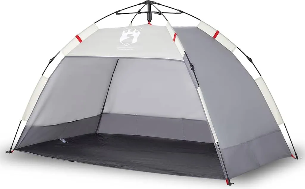 Abri de plage imperméable pour 2 personnes gris système Quick Release