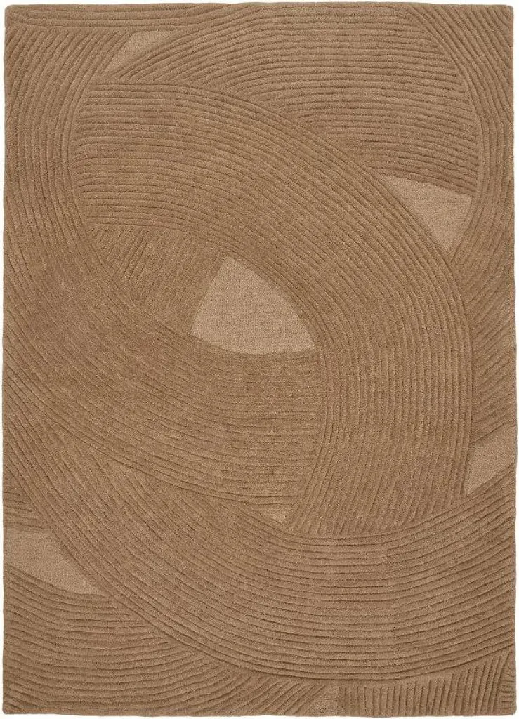 Tapis de salon en laine Rikke 160x230cm grand confort tissage artisanal