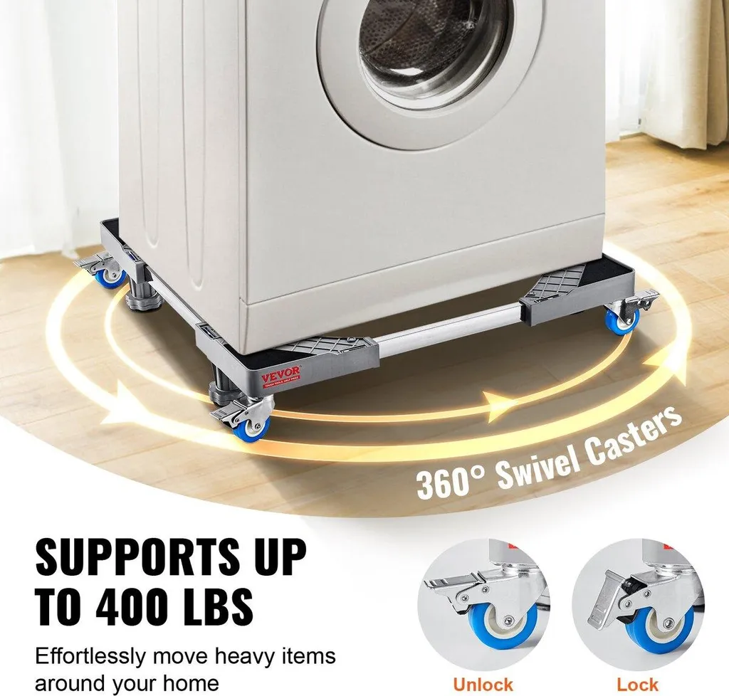 Base Mobile pour Réfrigérateur et Sèche-Linge - Support Réglable 181 kg