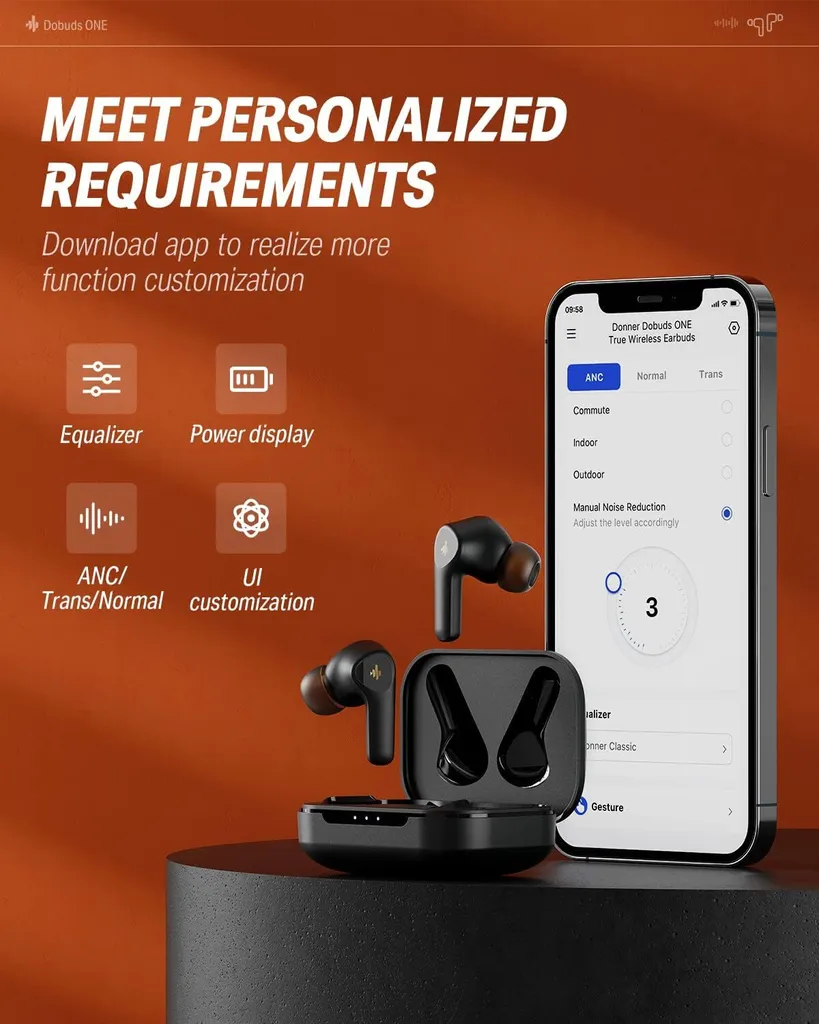 Cuffie Wireless Bluetooth 5.2: 32h Batteria, Audio 12mm, ANC - 6