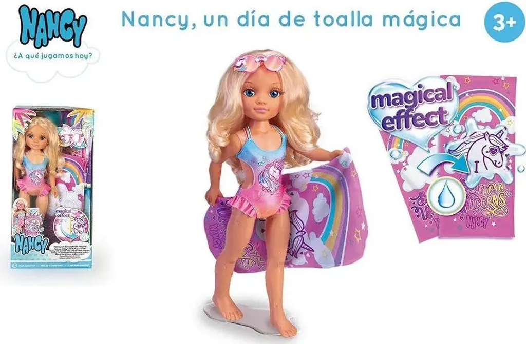 Nancy Poupée avec Serviette Magique Multicolore : Pack de Jeu Complet - 15