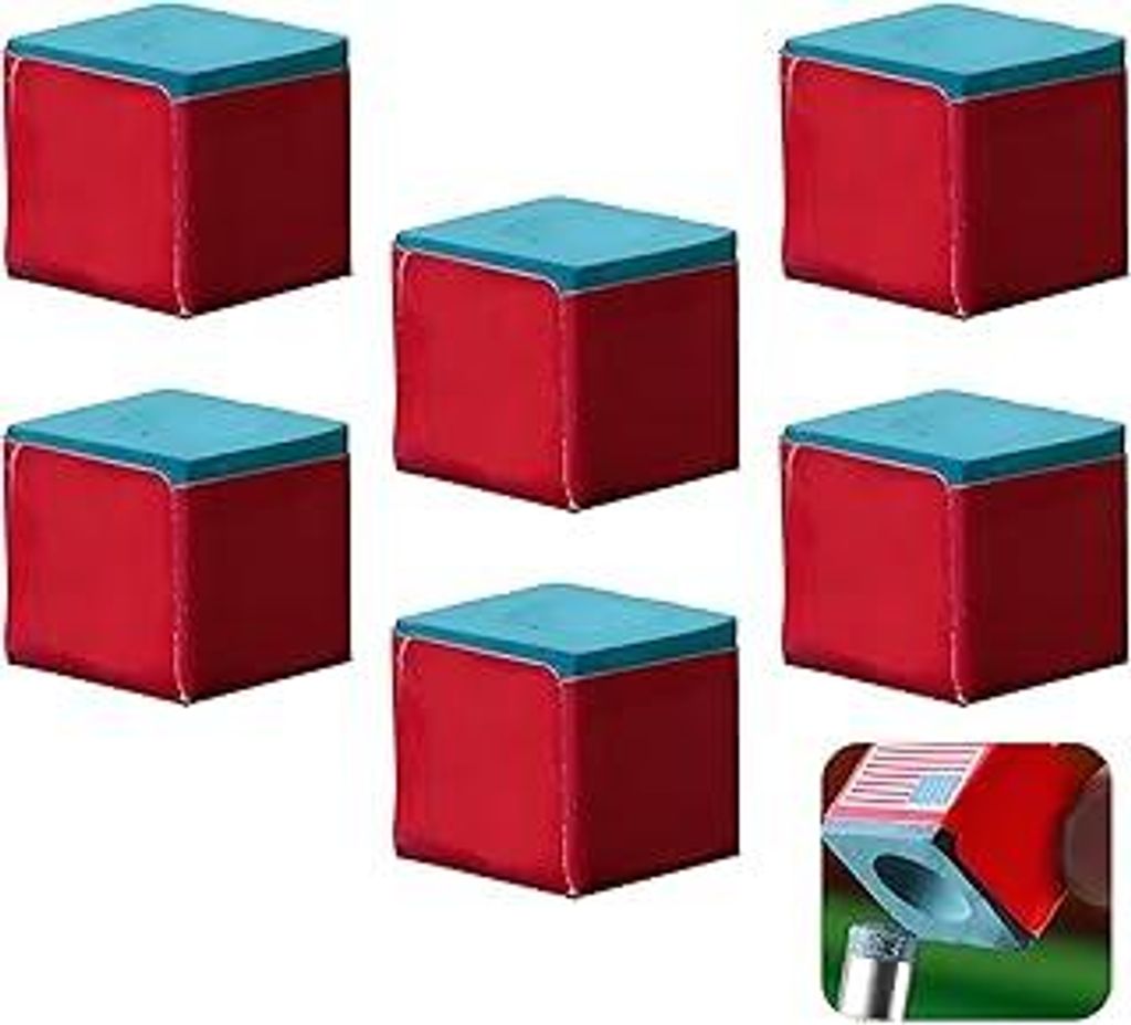 6 Stück Billardkreide, Kreide Fuer billardqueues, rutschfest und Langlebig, Ideal für Pool und Snooker, Einfache Lagerung und Transport, Unverzic...