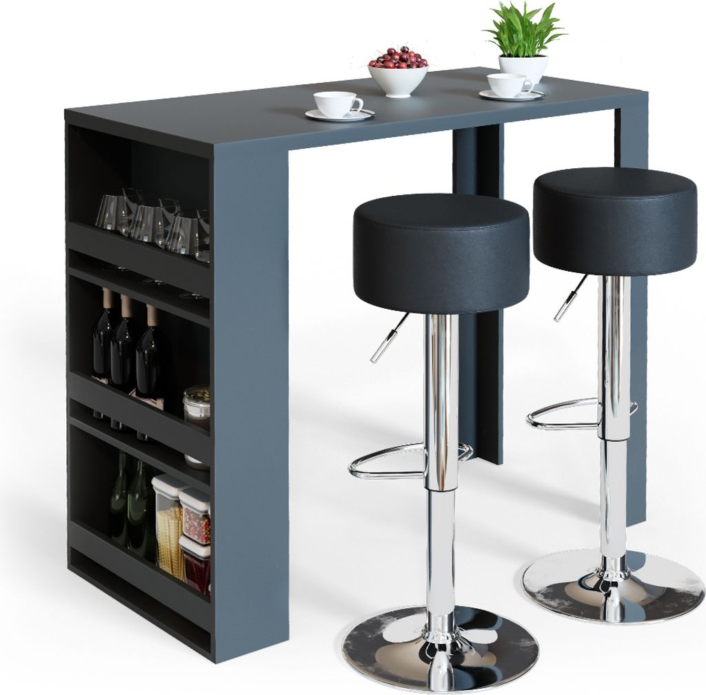 Barový stôl Vicco, 57 x 117 cm, antracit Obrázok produktu 6